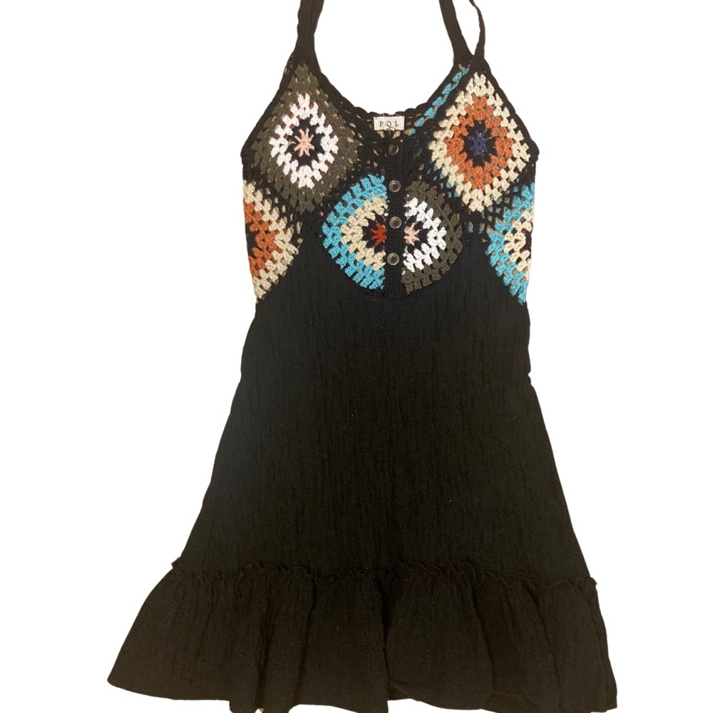 POL Colorful Crochet Dress